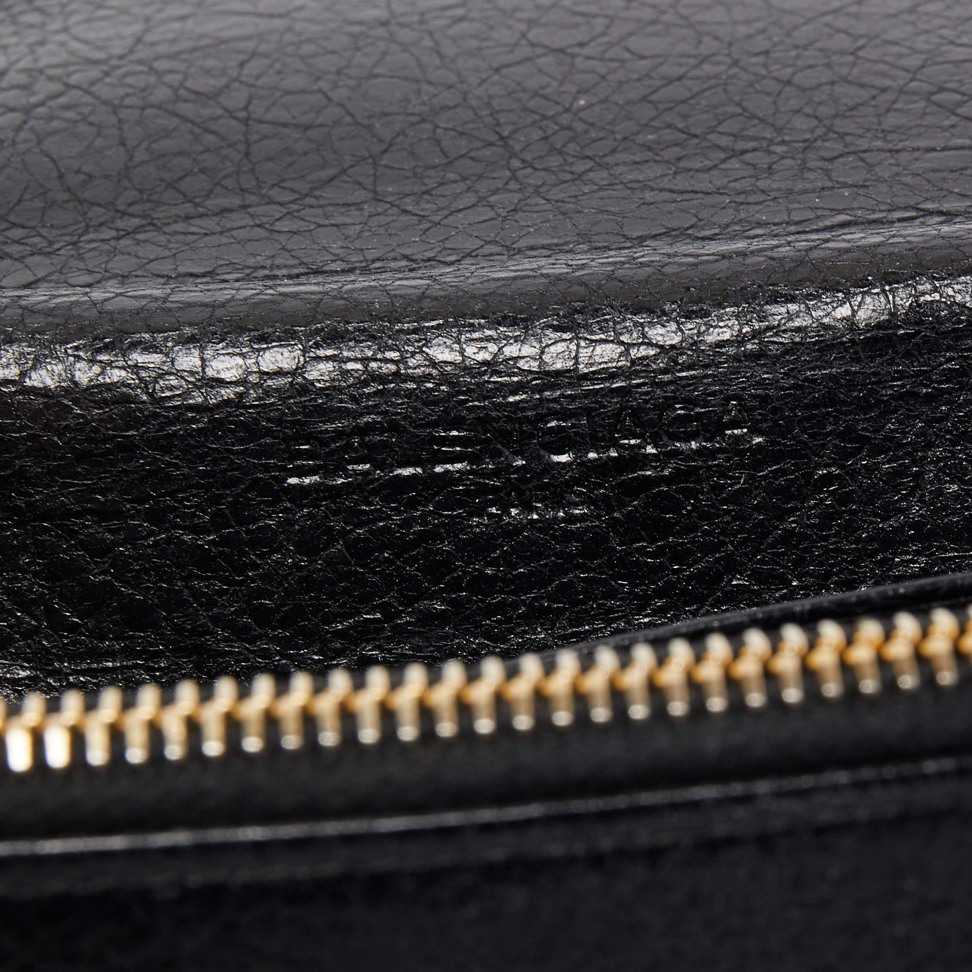 Balenciaga Black Leather City Flap Continental Wallet 2