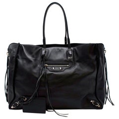 Balenciaga Black Leather City Tote Bag 