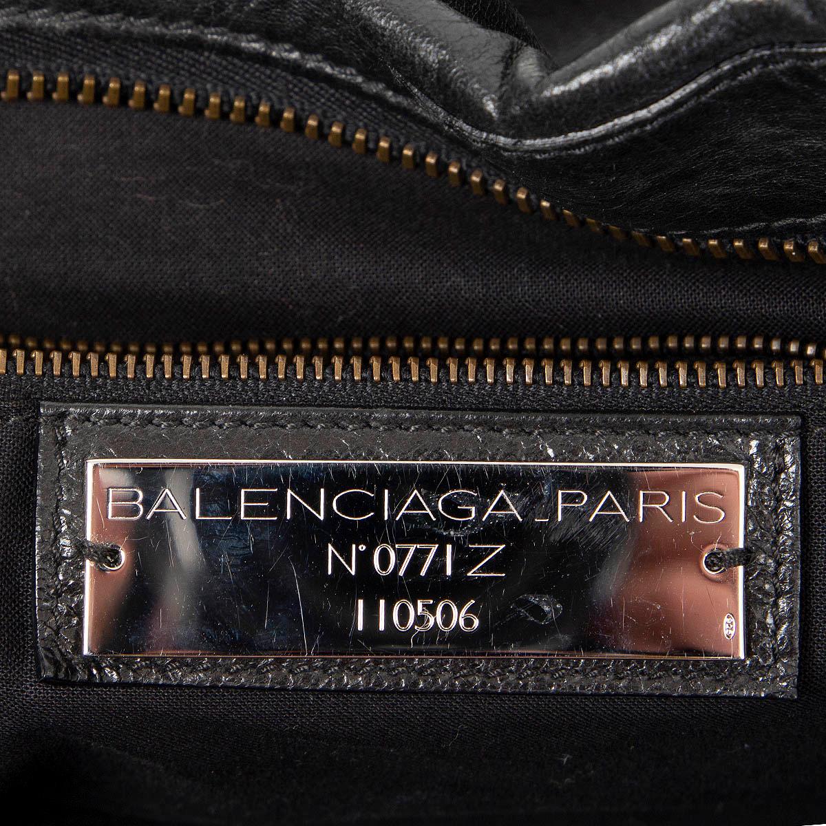 Black BALENCIAGA black leather CLASSIC CITY LARGE Motorcycle Bag