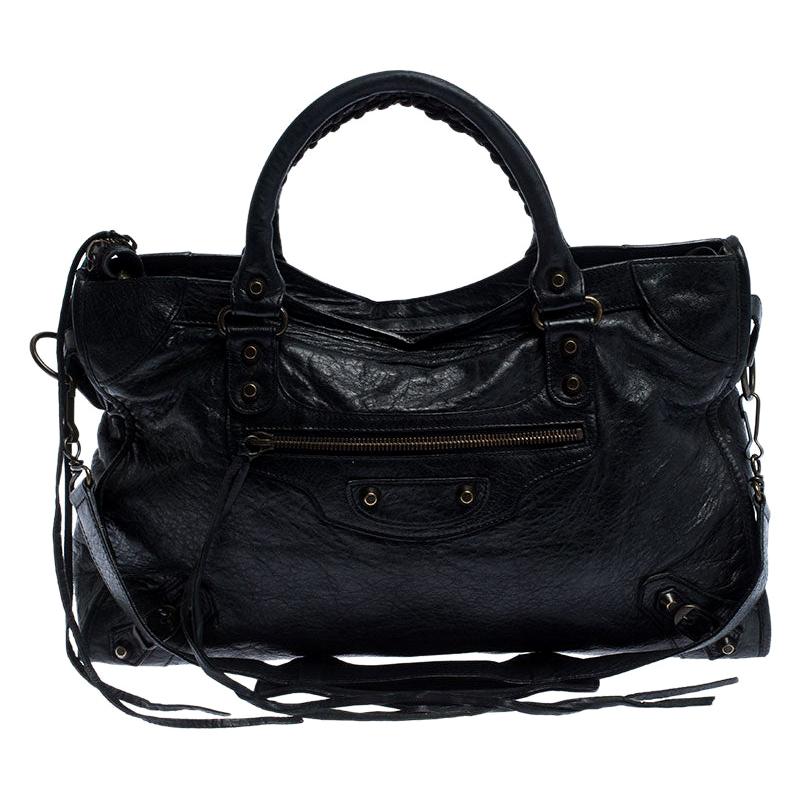 Balenciaga Black Leather Classic City Tote For Sale at 1stDibs
