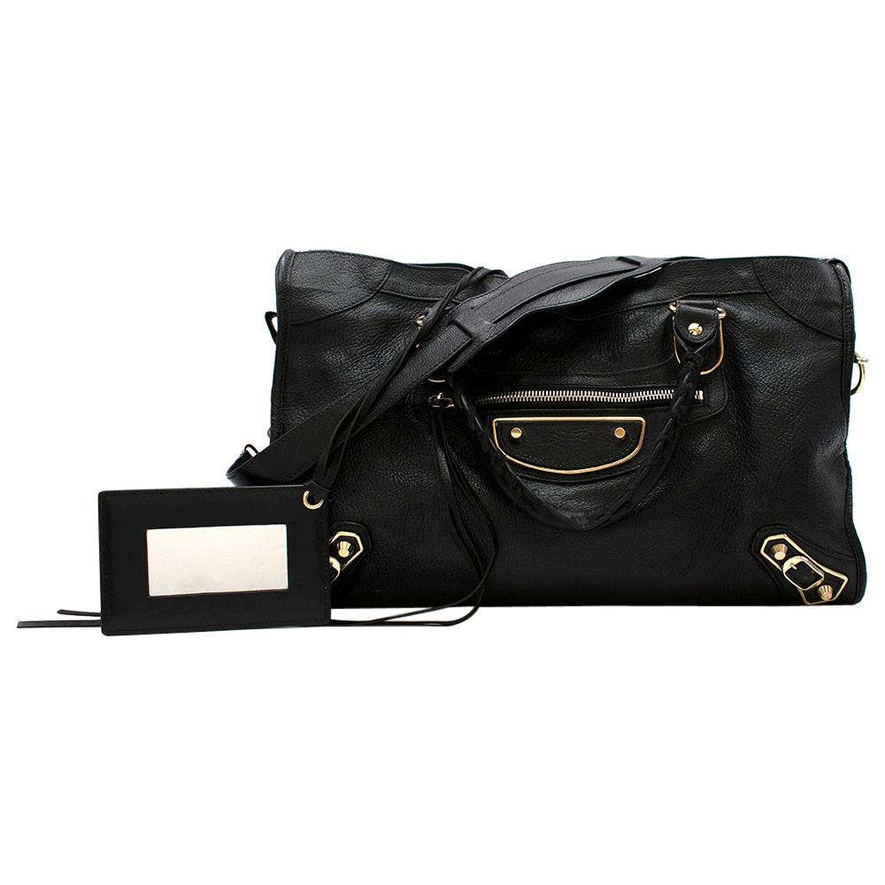 Balenciaga Black Leather Classic Edge City Bag