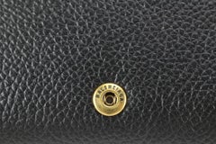 Balenciaga Black Leather Classic Logo Wallet on Chain Gold Chain 46ba624s