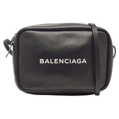 Balenciaga Black Leather Everyday Camera Shoulder Bag