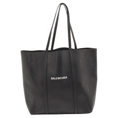 Balenciaga Black Leather Everyday Shopper Tote