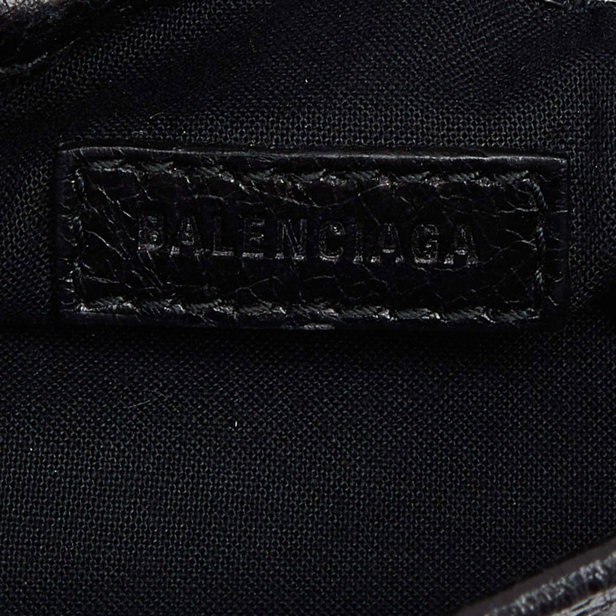 Balenciaga Black Leather Explorer Pouch Crossbody Bag For Sale 6