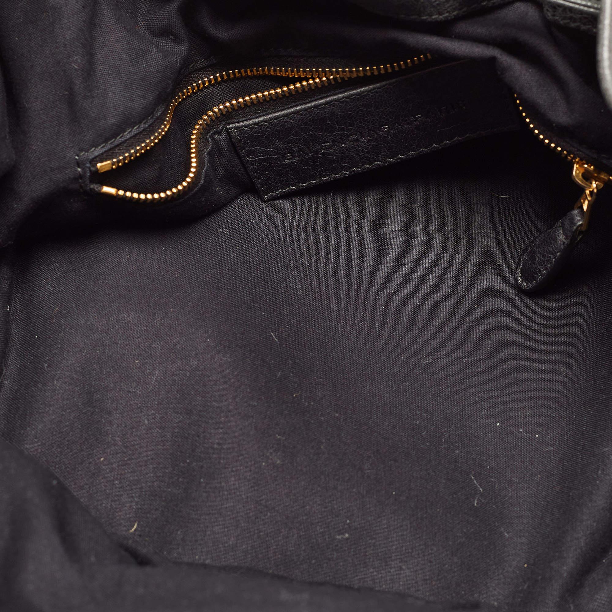 Balenciaga Black Leather GGH PomPon Bag 6
