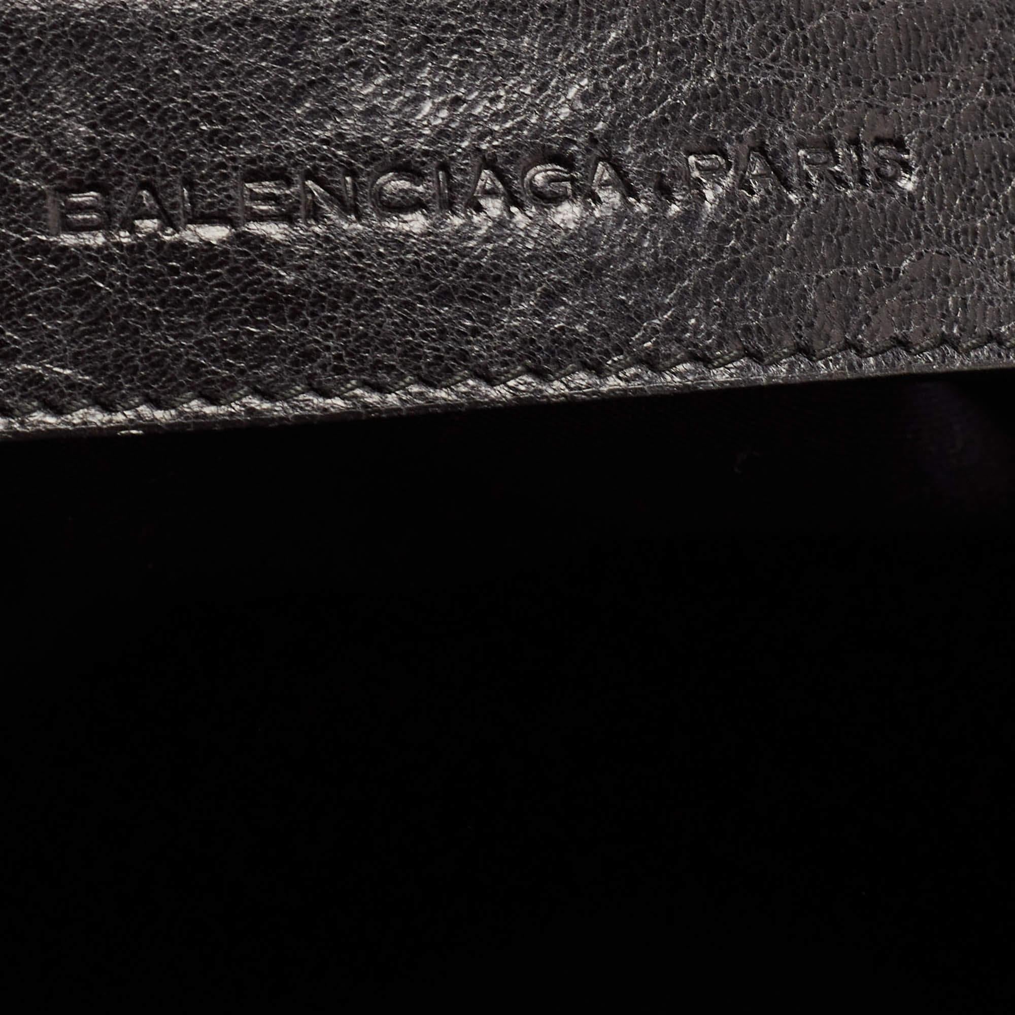 Balenciaga Black Leather GGH PomPon Bag 12