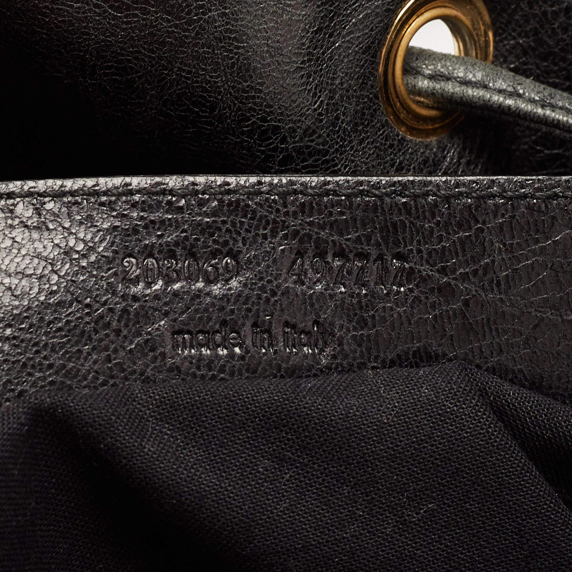 Balenciaga Black Leather GGH PomPon Bag 5