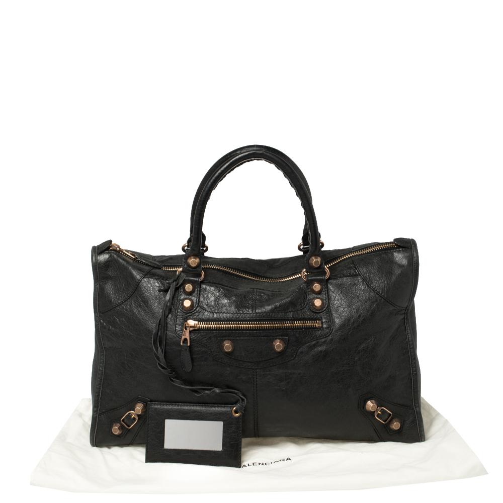 Balenciaga Black Leather GGH Work Tote 8