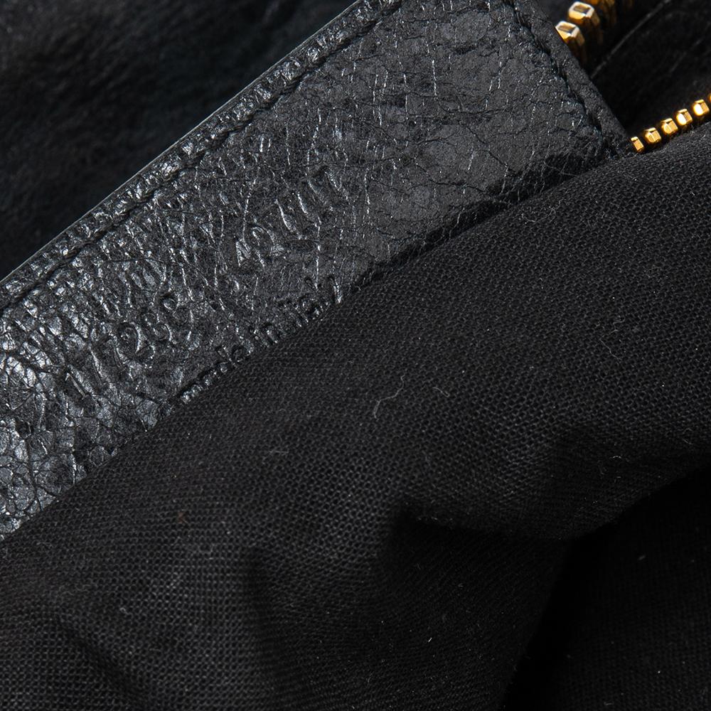 Balenciaga Black Leather Giant 21 Gold Hobo 6