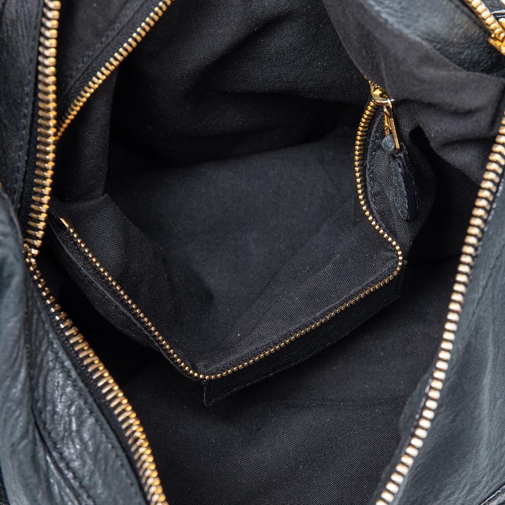 Balenciaga Black Leather Giant 21 Gold Hobo In Good Condition In Dubai, Al Qouz 2