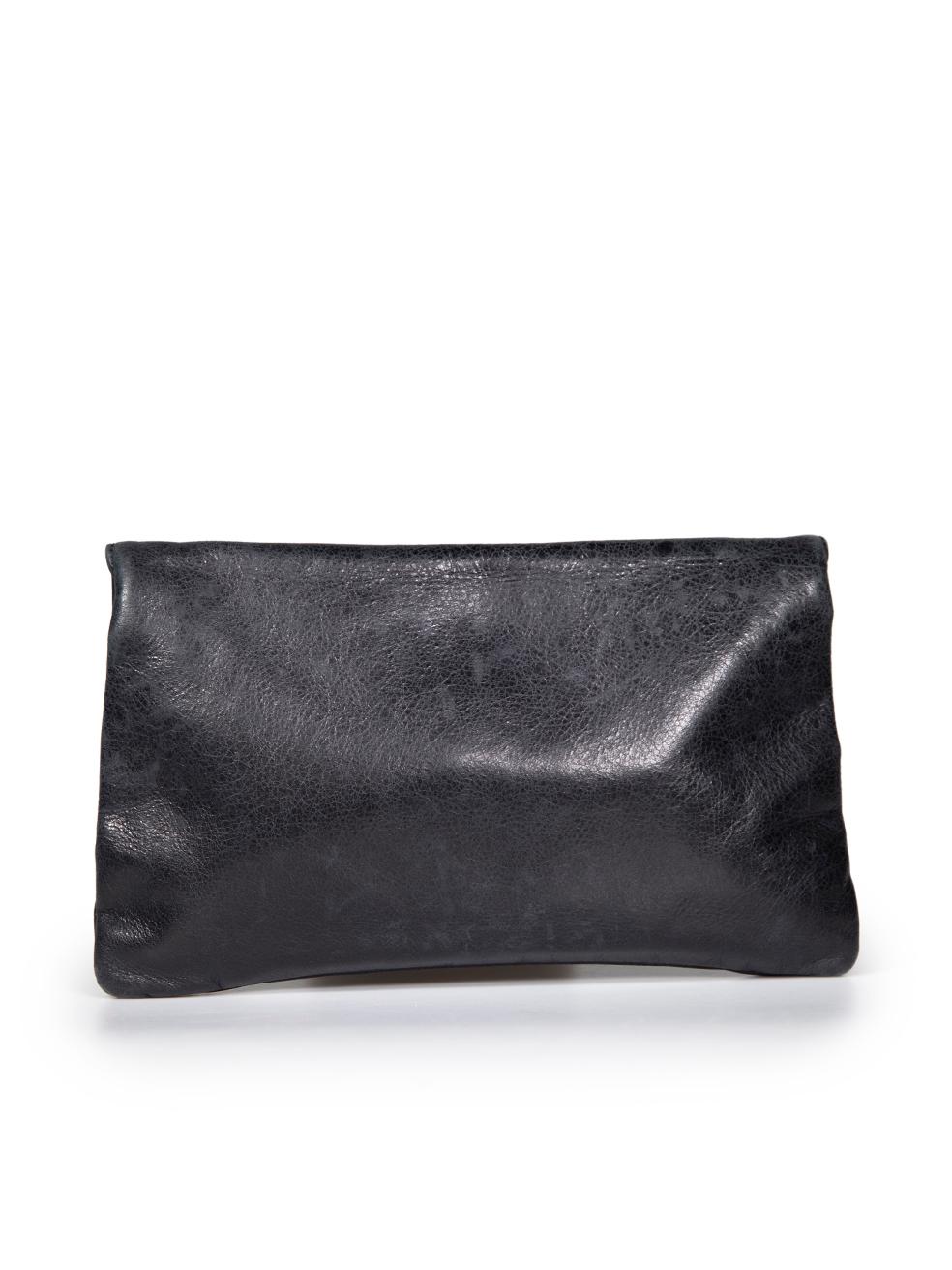Balenciaga Black Leather Giant City Clutch In Excellent Condition For Sale In London, GB