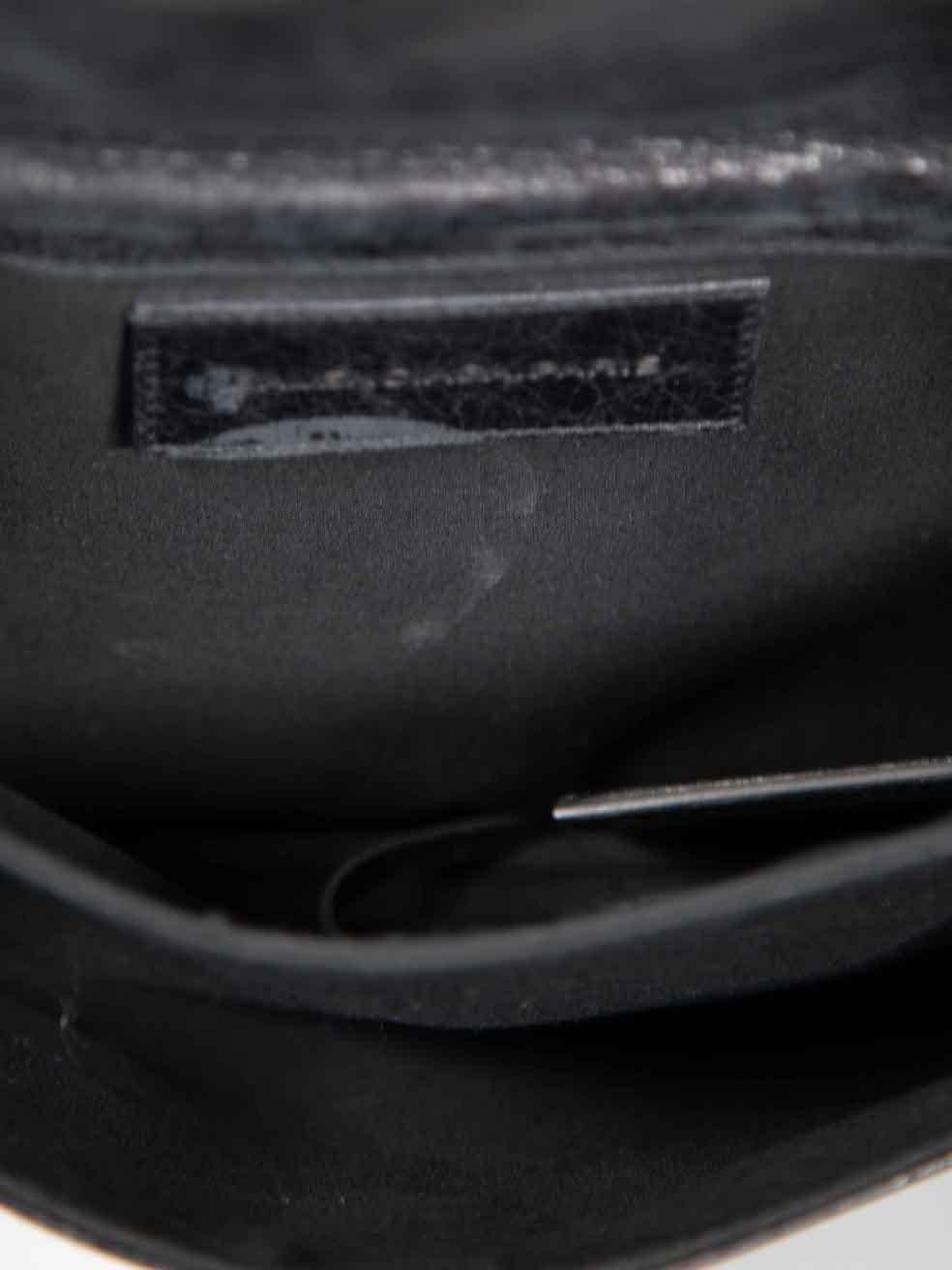 Balenciaga Riesige City Clutch aus schwarzem Leder im Angebot 1