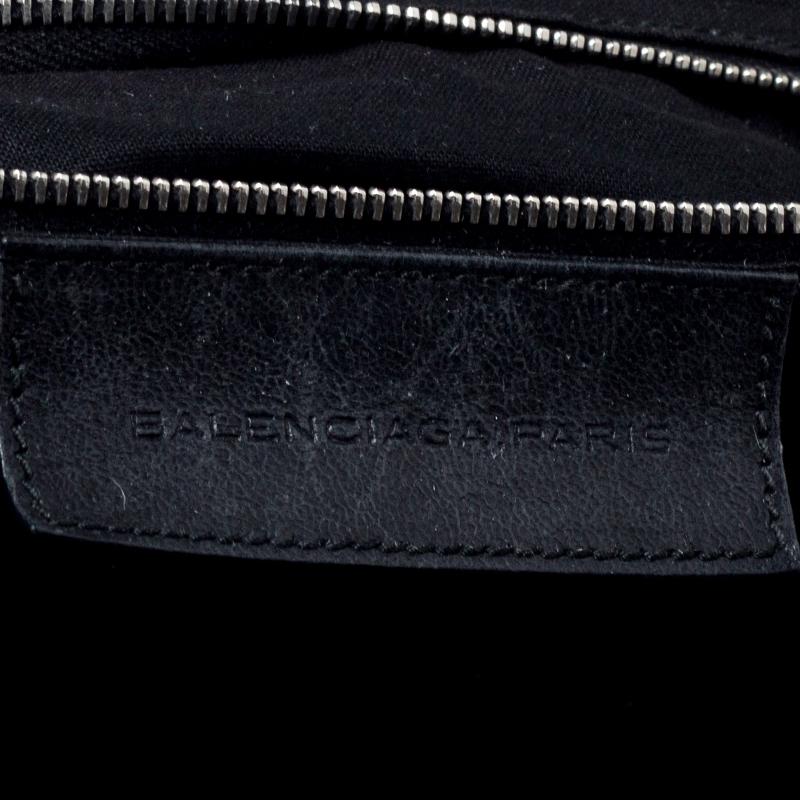 Balenciaga Black Leather Giant Hardware 21 Midday Bag 4