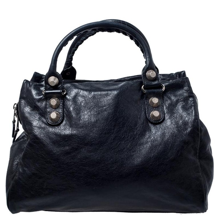 Balenciaga Black Leather Giant Hardware 21 Midday Bag For Sale at 1stDibs
