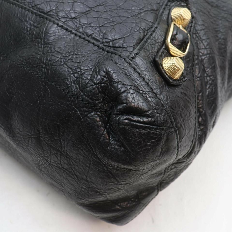 Balenciaga Black Leather Giant The Day Hobo Bag 862005 4