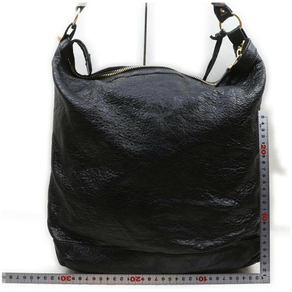 Balenciaga Black Leather Giant The Day Hobo Bag 862005 5