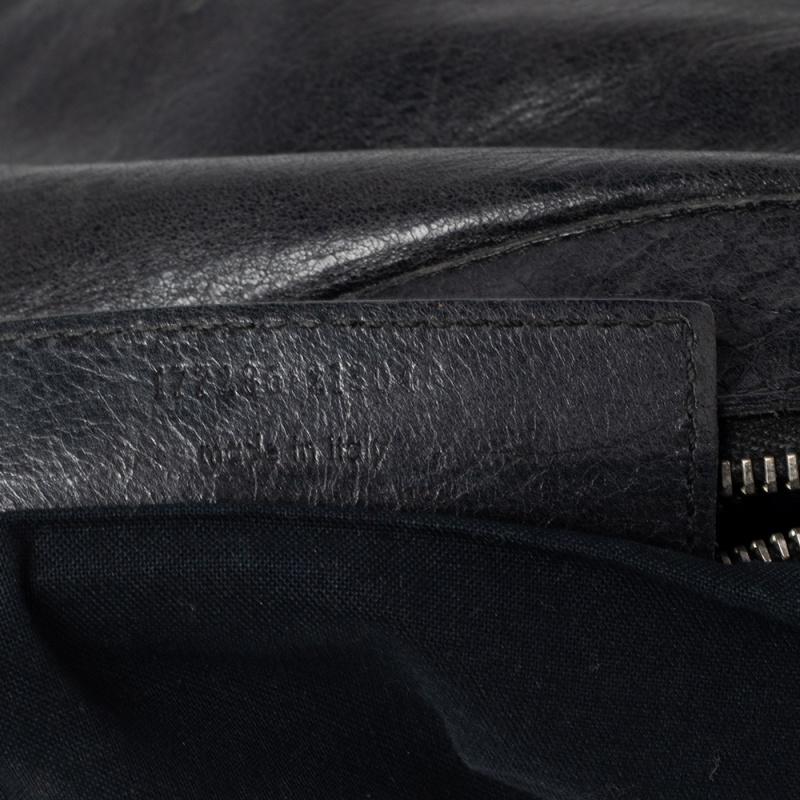 Balenciaga Black Leather GSH Flat Wristlet Clutch 5