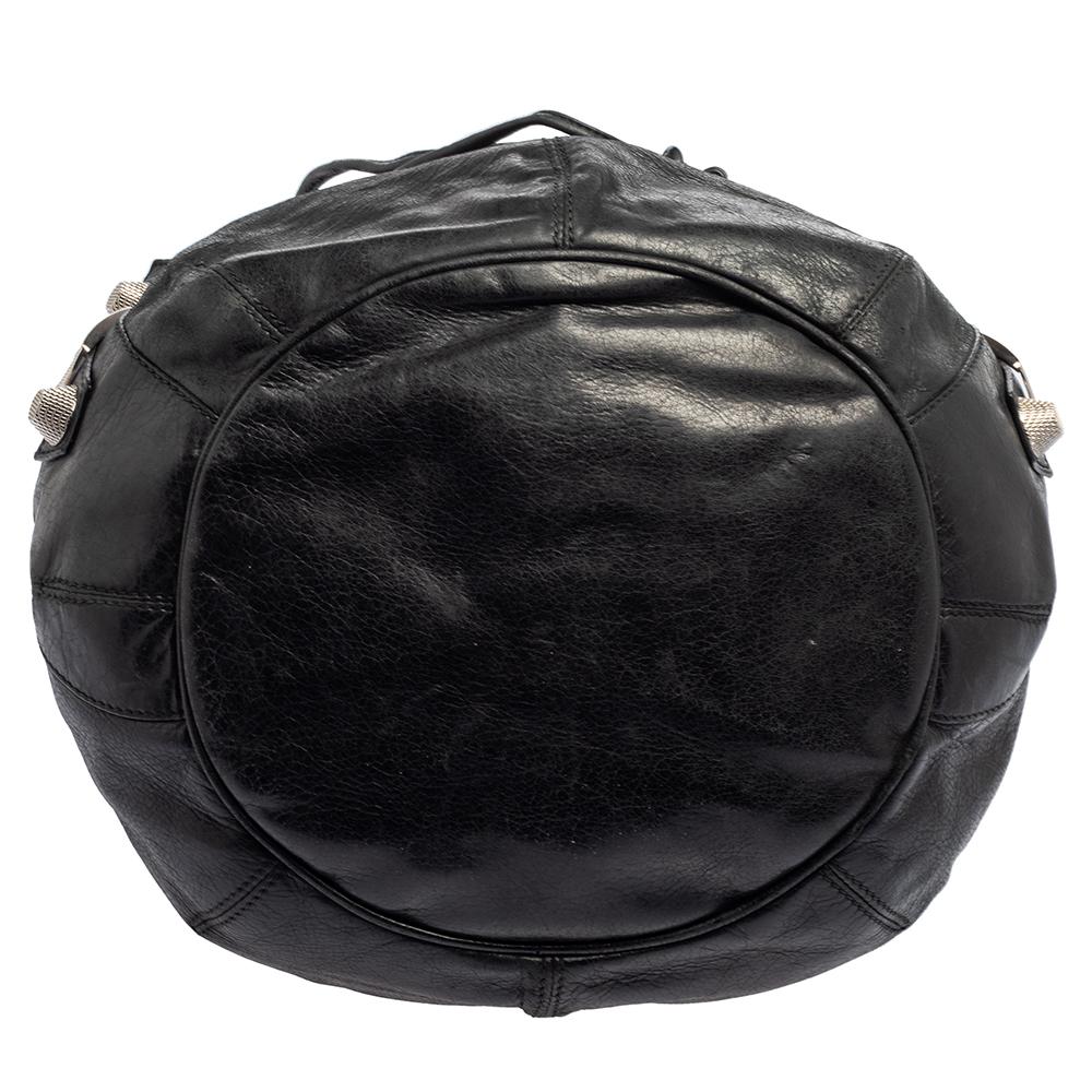 Balenciaga Black Leather GSH Pompon Bag 1