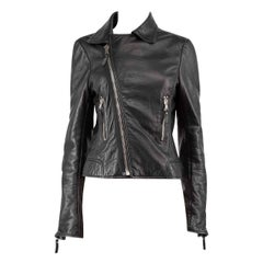 Balenciaga Black Leather Jacket Size XXL
