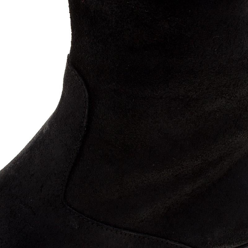 Balenciaga Black Leather Knee High Boots Size 38 3