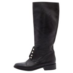 Knielange Balenciaga-Stiefel aus schwarzem Leder Größe 39