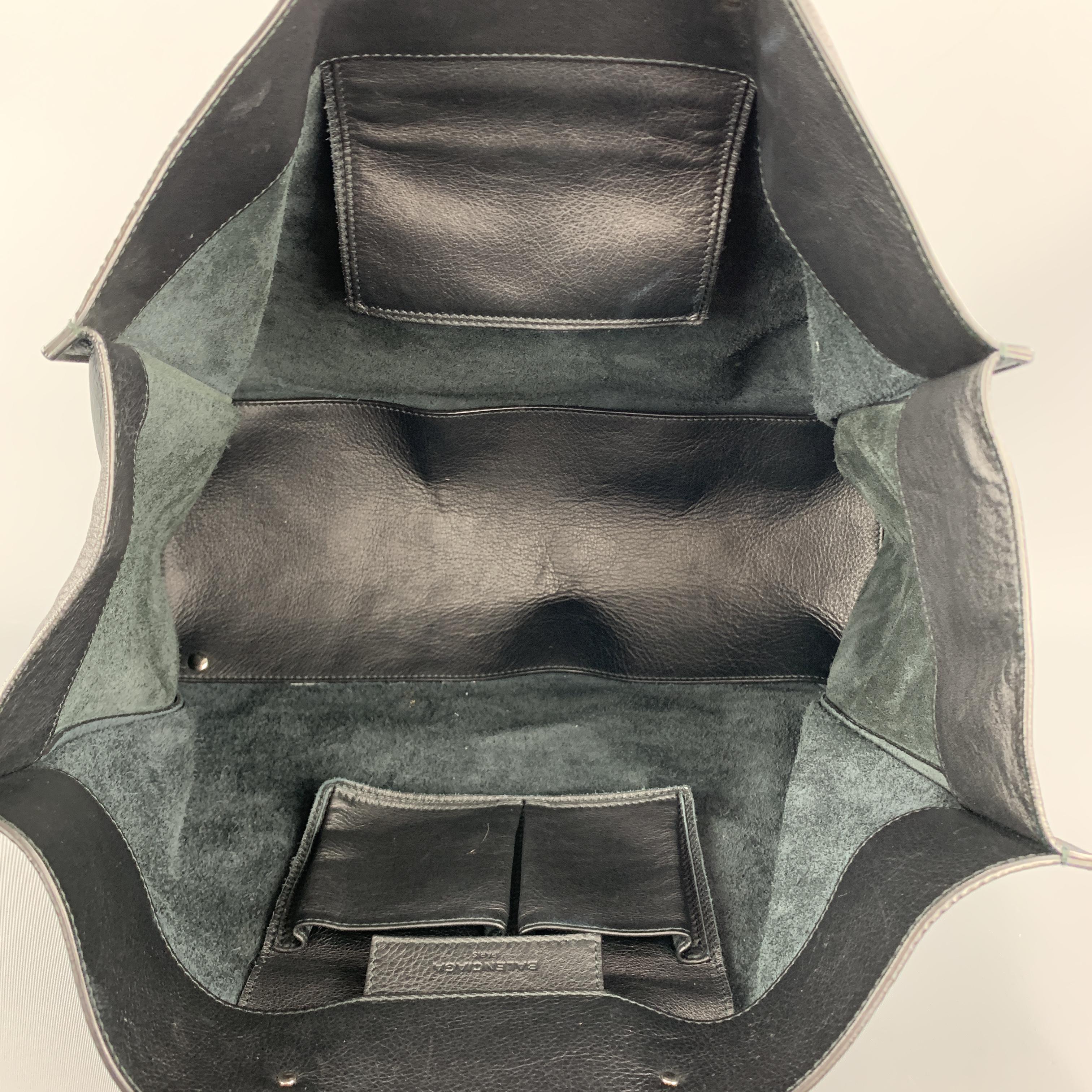 BALENCIAGA Black Leather Large CITY Tote Handbag 1