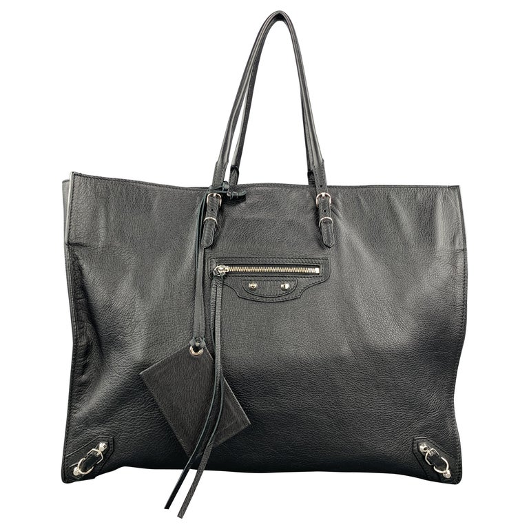 BALENCIAGA Black Leather CITY Tote Handbag 1stDibs | balenciaga city tote bag, balenciaga tote bag large, city bag tote