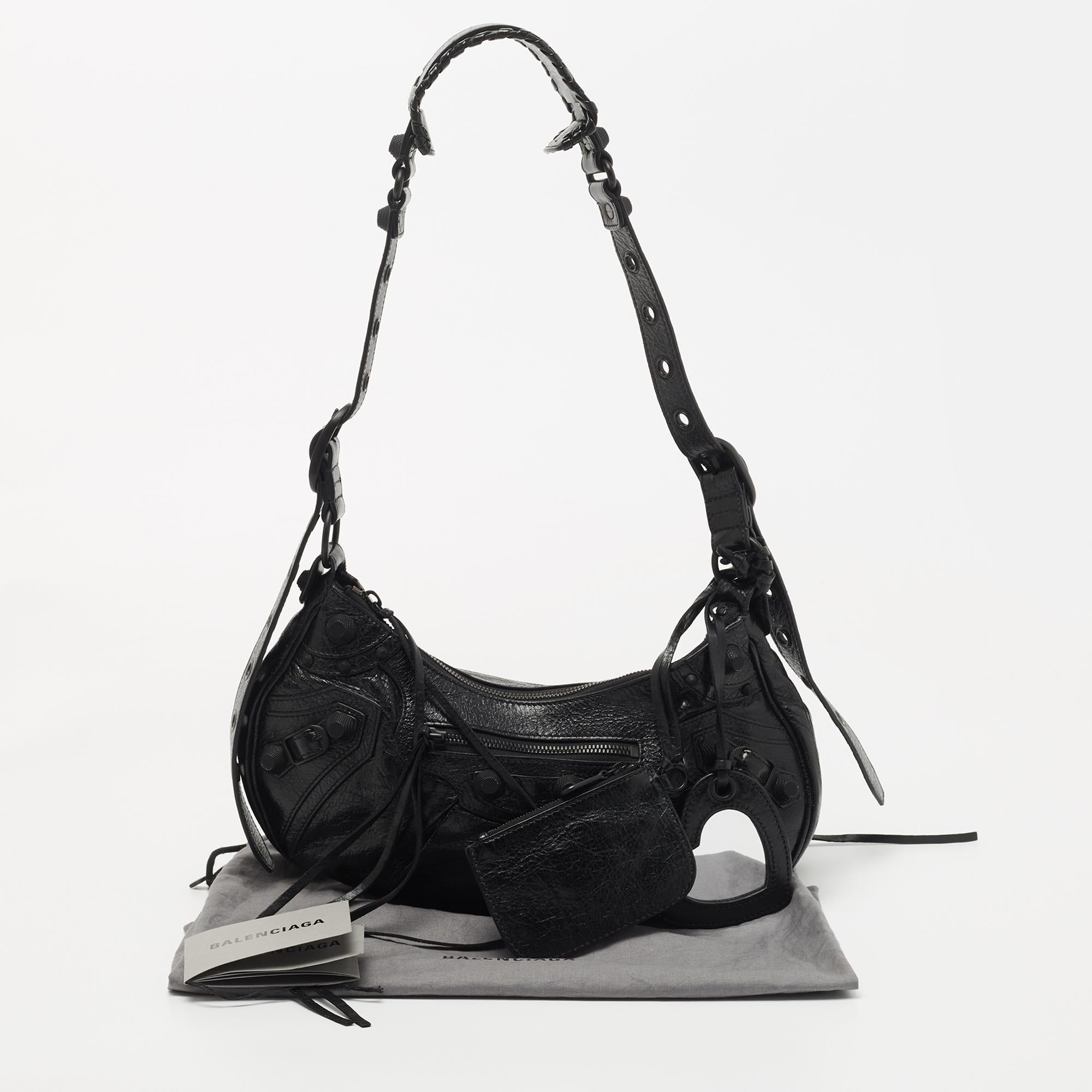 Balenciaga Black Leather Le Cagole Small Shoulder Bag 5