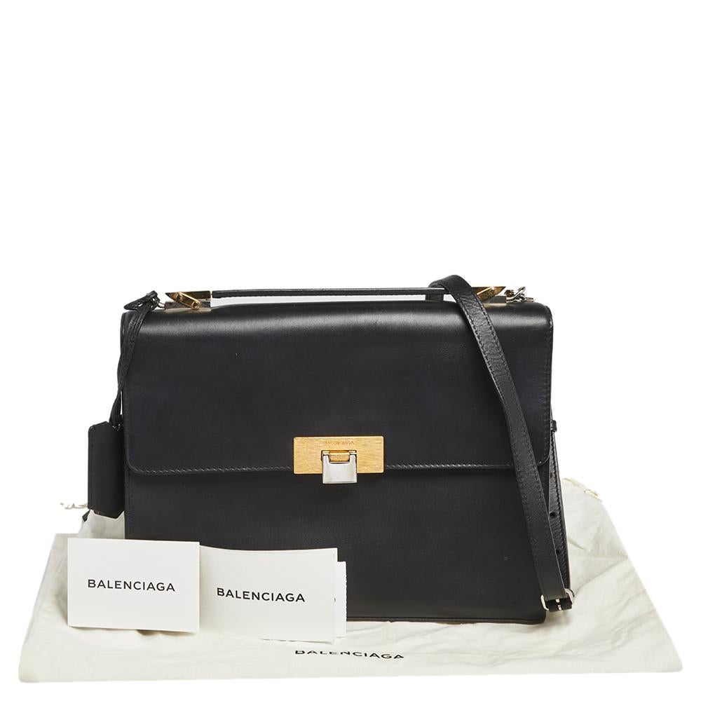 Balenciaga Black Leather Le Dix Cartable Top Handle Bag 6