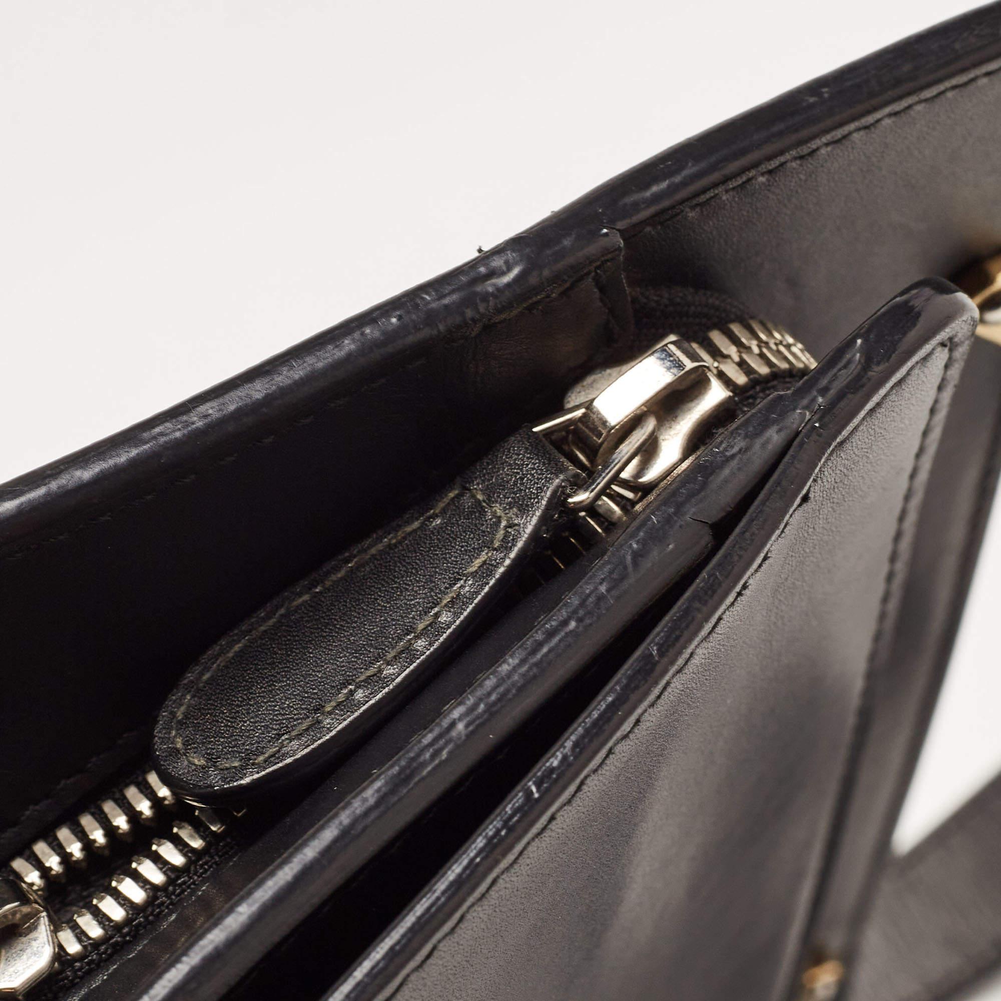 Balenciaga Black Leather Le Dix Cartable Top Handle Bag For Sale 10