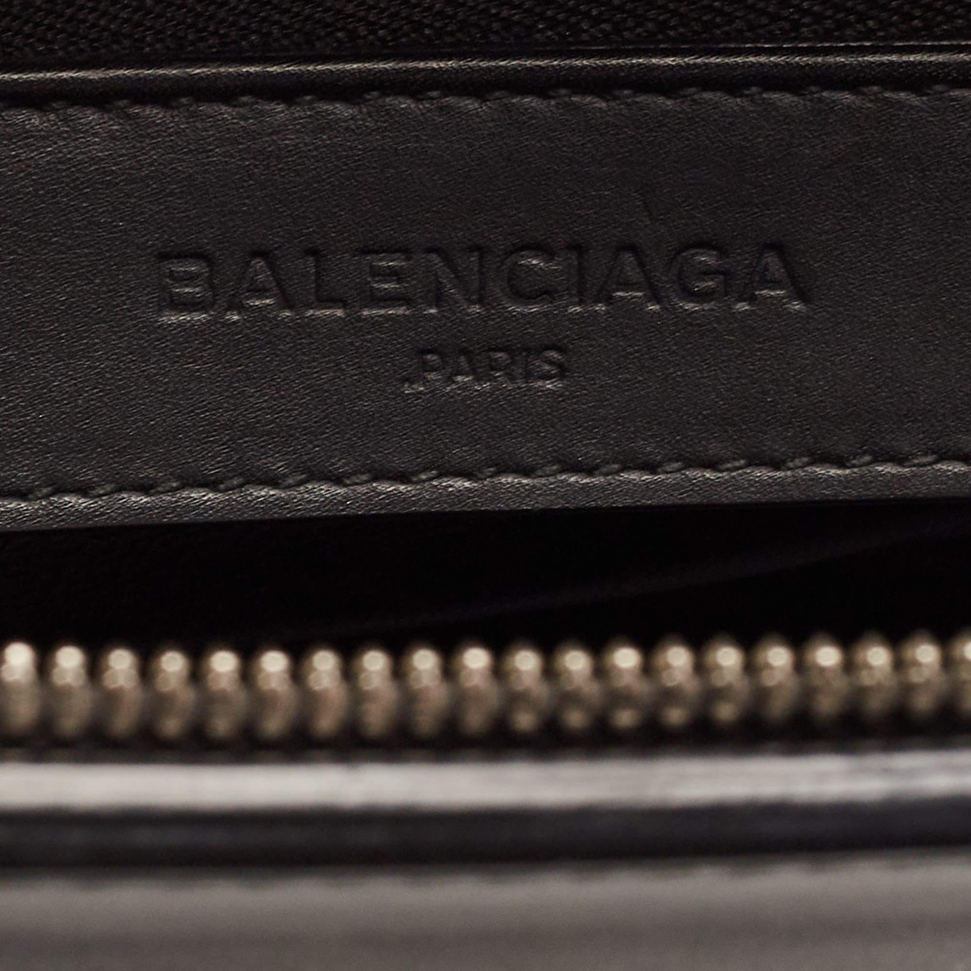 Balenciaga Black Leather Le Dix Cartable Top Handle Bag For Sale 16