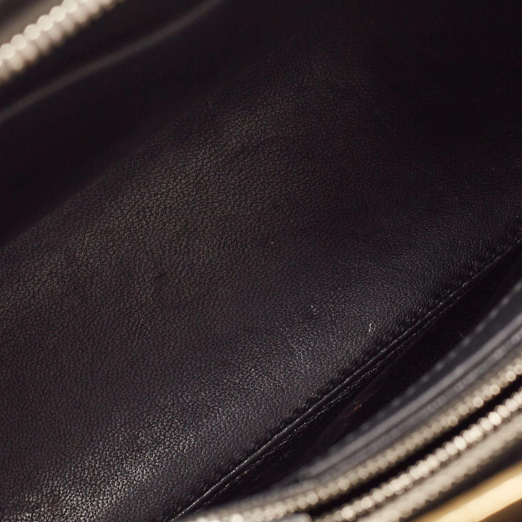 Balenciaga Black Leather Le Dix Cartable Top Handle Bag In Good Condition For Sale In Dubai, Al Qouz 2