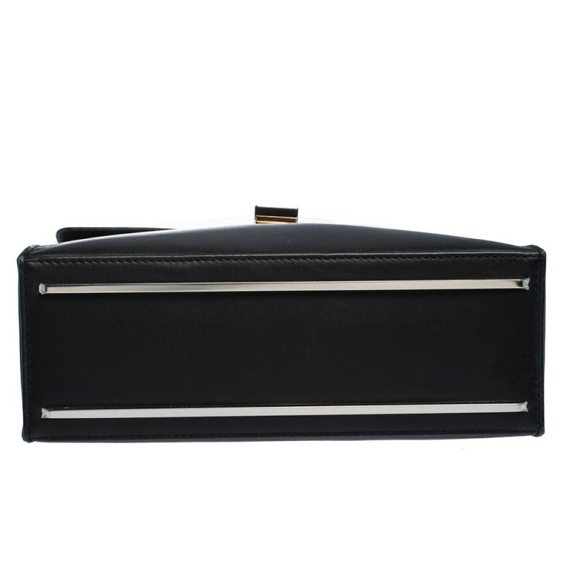 Balenciaga Schwarz Leder Le Dix Cartable Top Handle Tasche 1