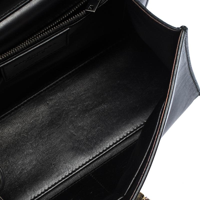 Balenciaga Schwarz Leder Le Dix Cartable Top Handle Tasche 3