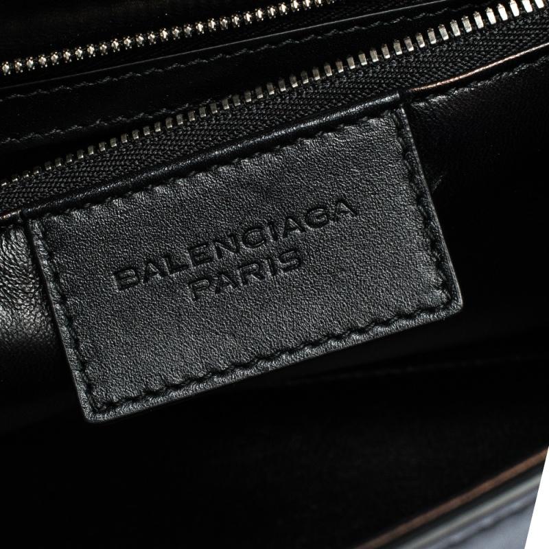 Balenciaga Schwarz Leder Le Dix Cartable Top Handle Tasche 4