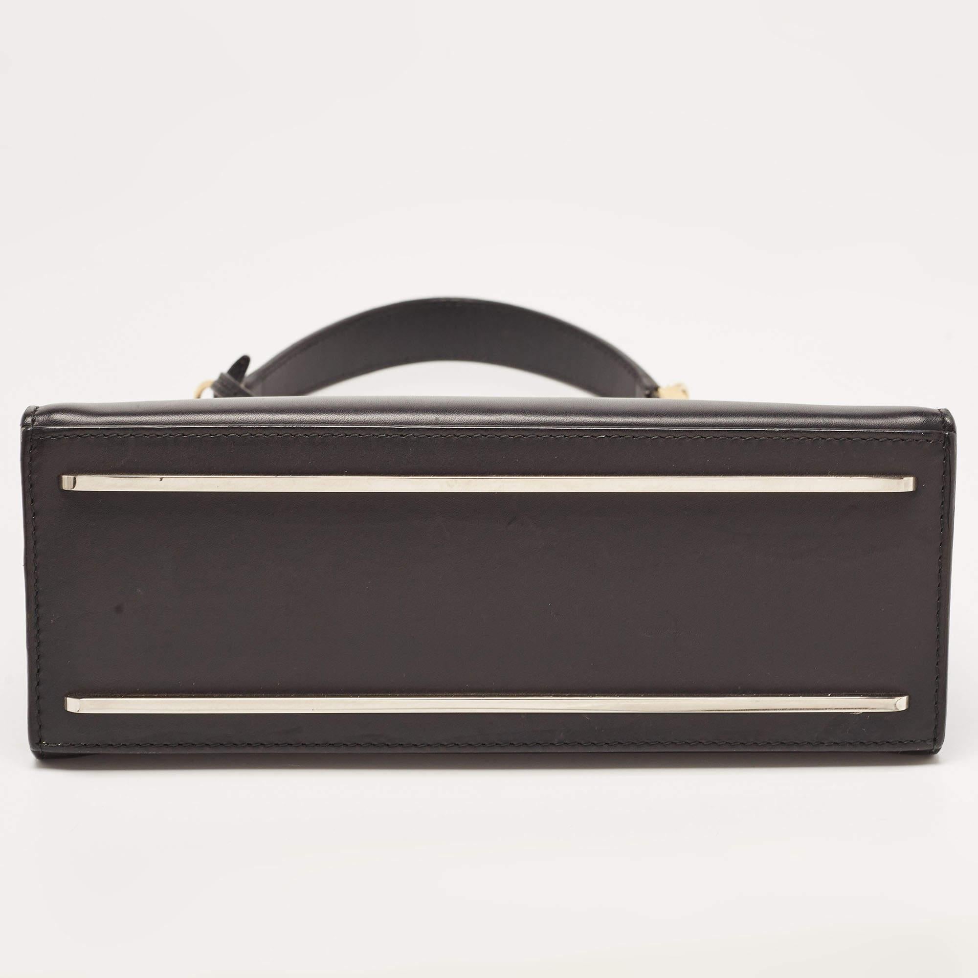 Balenciaga Black Leather Le Dix Cartable Top Handle Bag For Sale 5