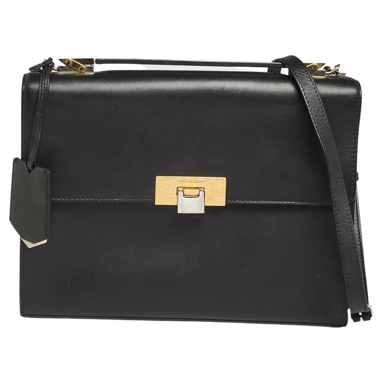 Balenciaga Black Leather Le Dix Cartable Top Handle Bag at 1stDibs