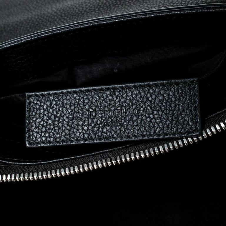 Balenciaga Black Leather Le Dix Shoulder Bag For Sale at 1stDibs