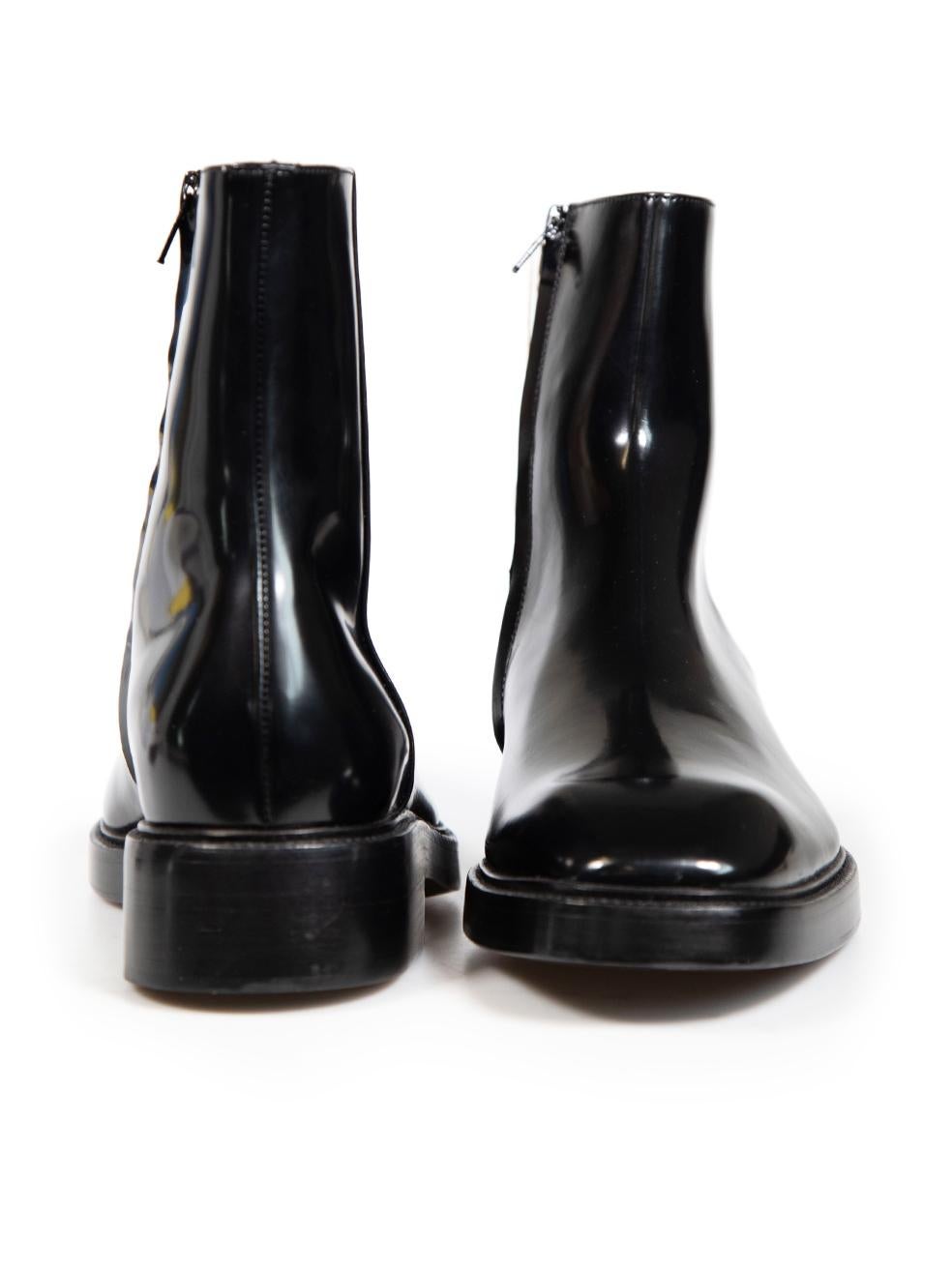 Noir Balenciaga - Bottes en cuir noir avec logo LED Light Up - Taille IT 40