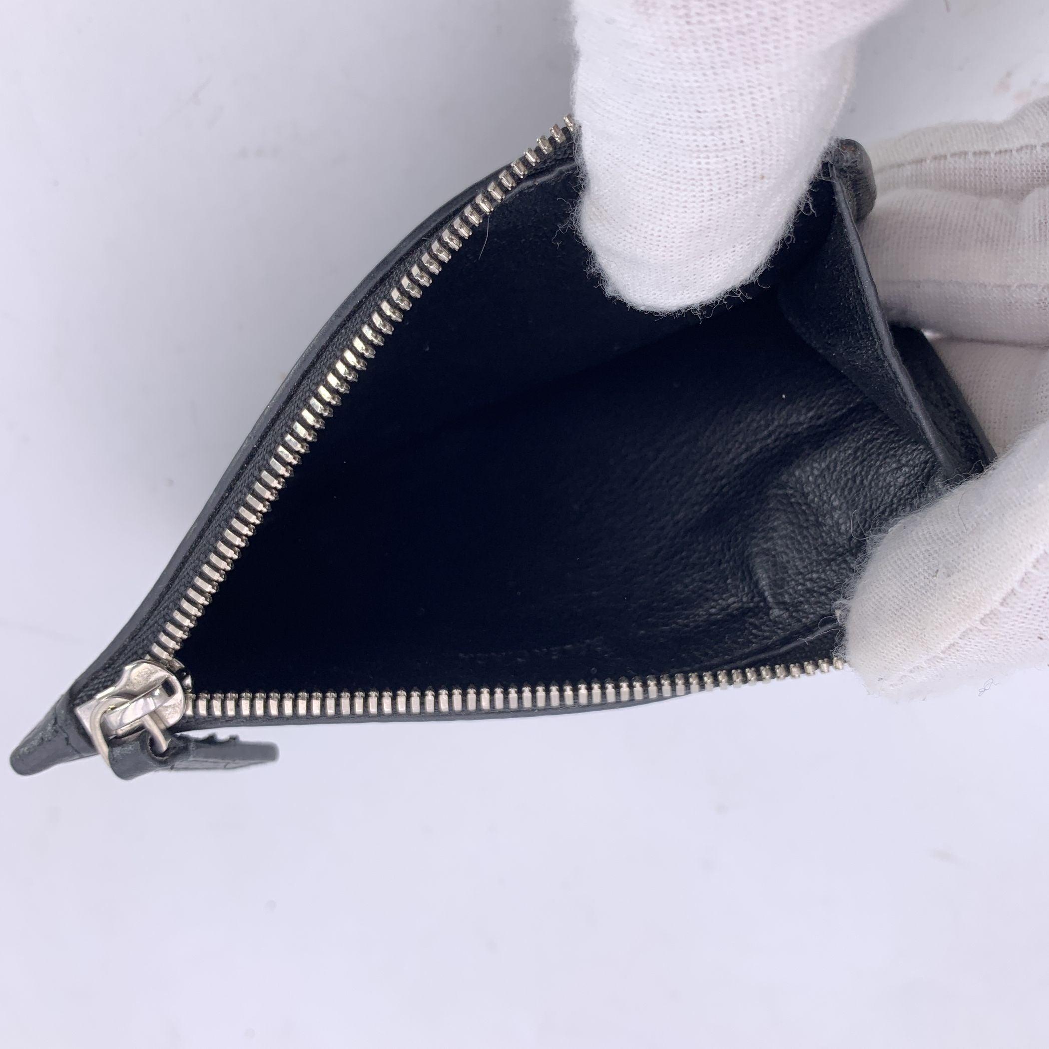 da uomo o donna Portafoglio Balenciaga in pelle nera con logo, contanti, monete e carte di credito. in vendita