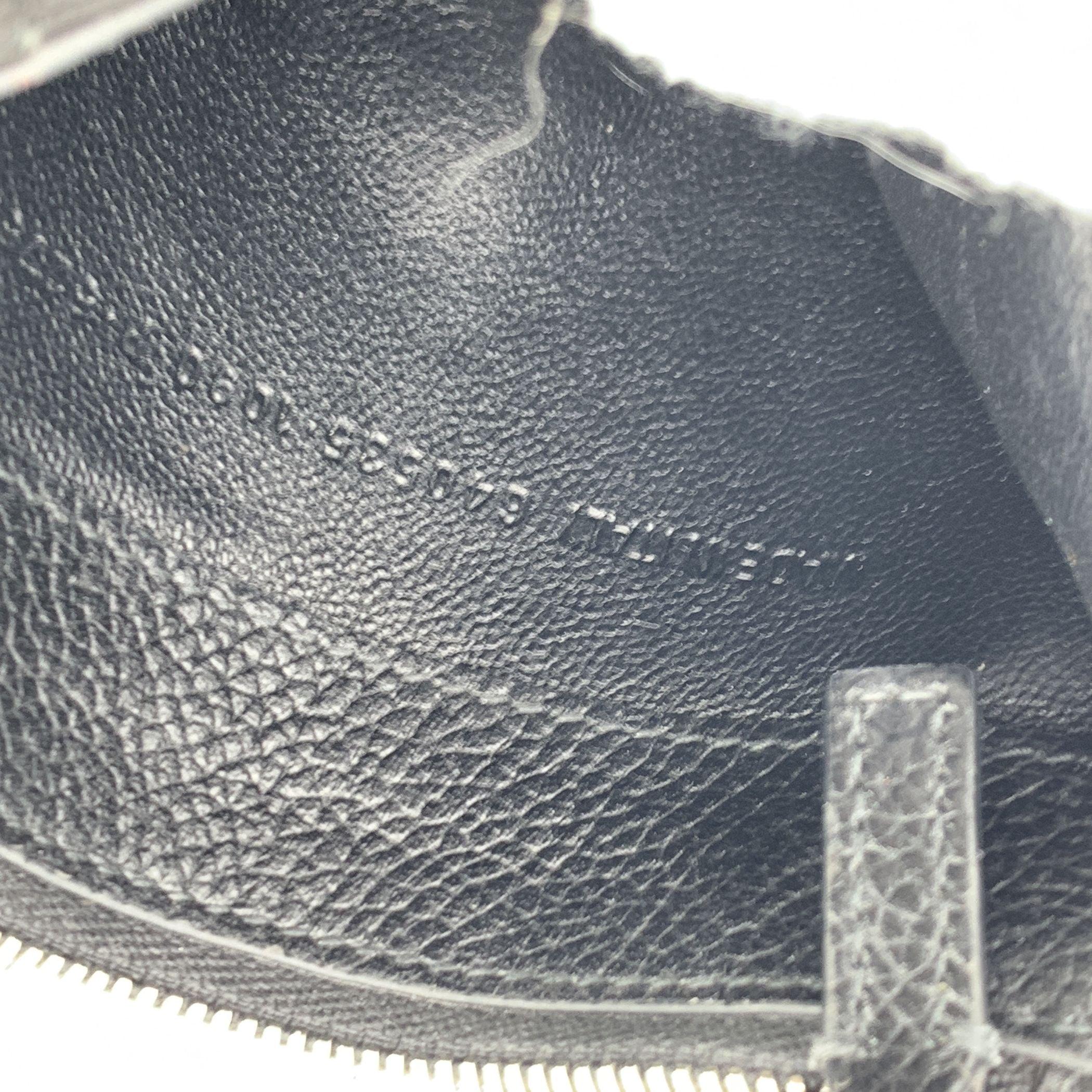 Portafoglio Balenciaga in pelle nera con logo, contanti, monete e carte di credito. in vendita 1