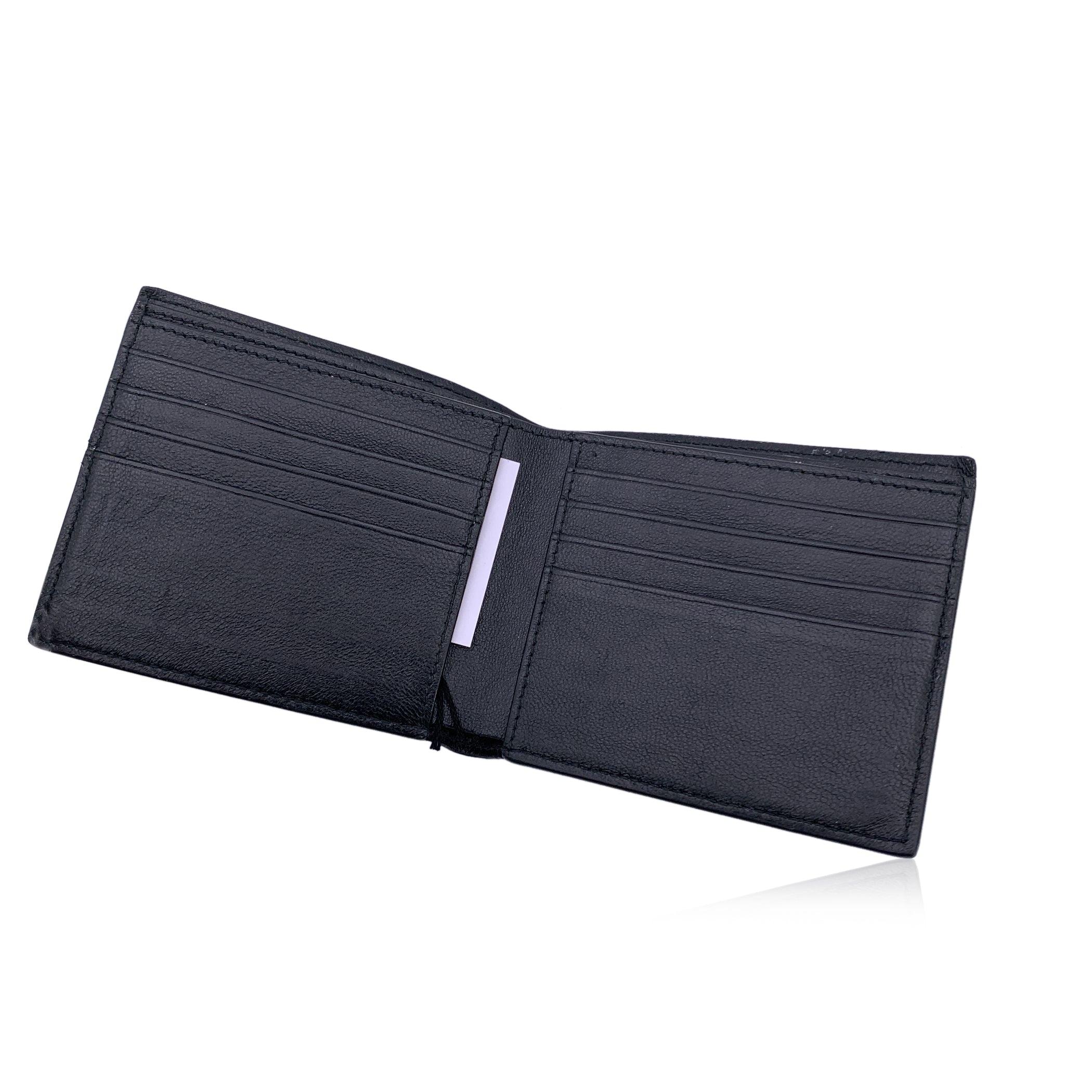 Women's or Men's Balenciaga Black Leather Logo Cash Squared Bifold Card Wallet