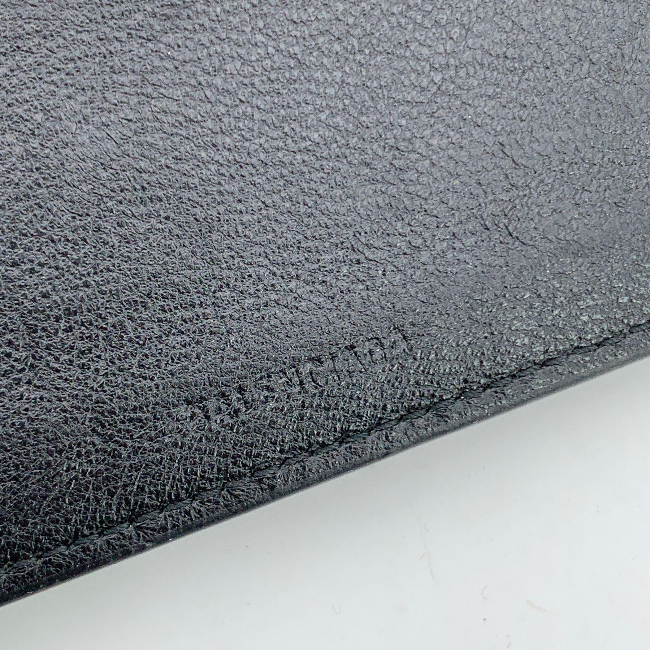 Balenciaga Black Leather Logo Cash Squared Bifold Card Wallet 1