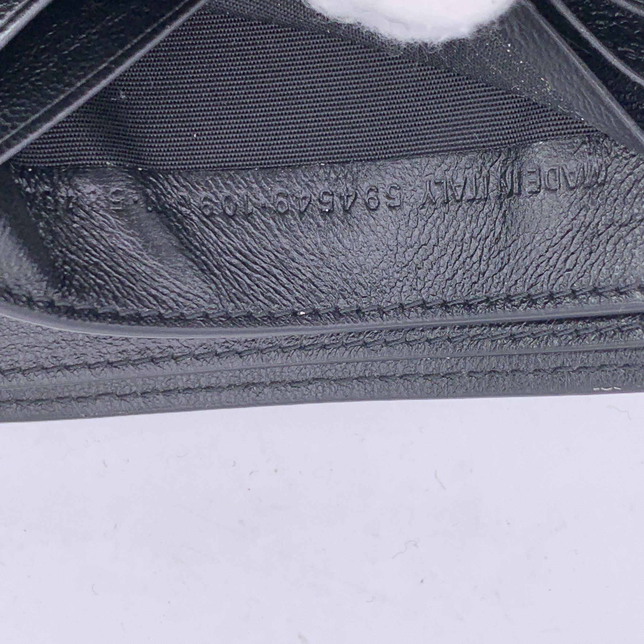 Balenciaga Black Leather Logo Cash Squared Bifold Card Wallet 3