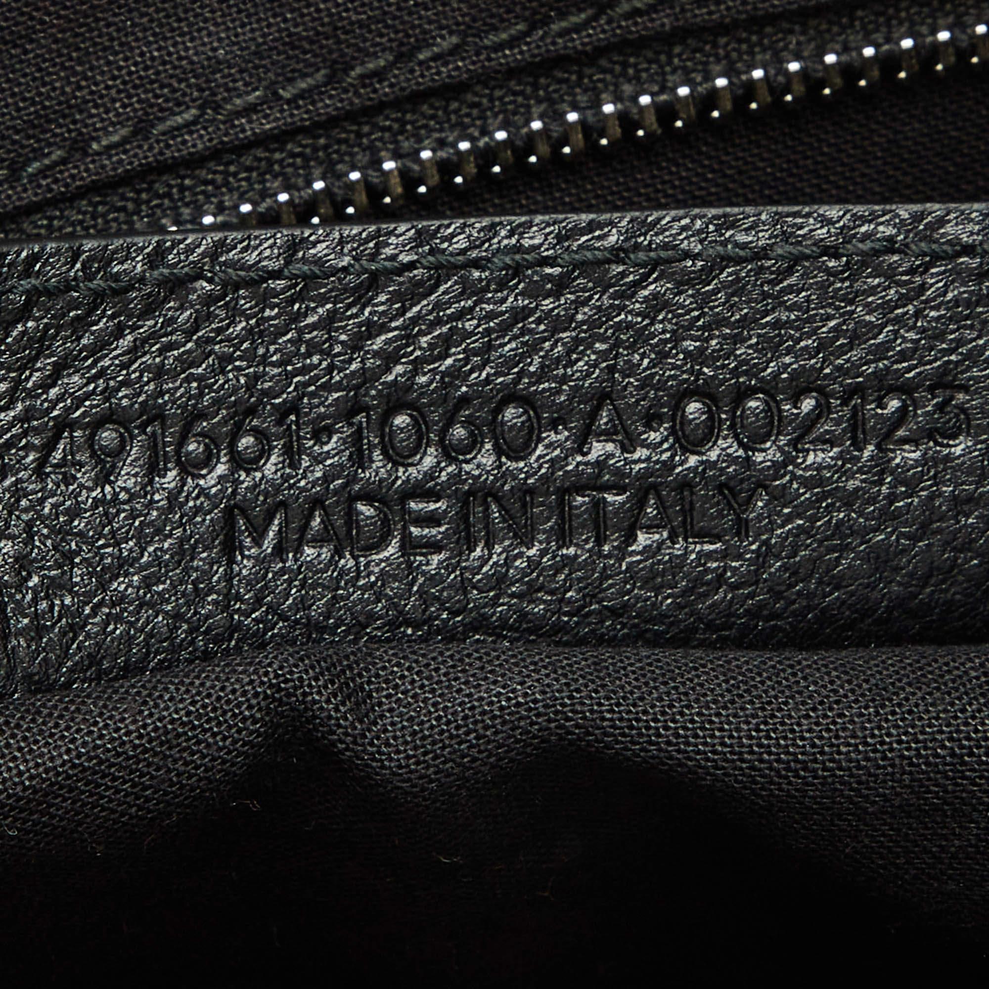 Balenciaga Black Leather Logo Print North South Shopper Tote 5