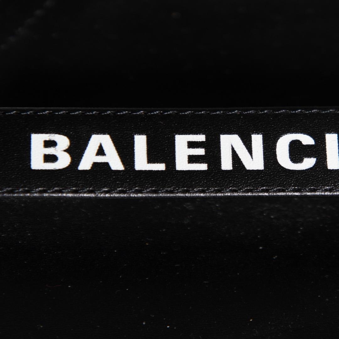 Balenciaga Black Leather Logo Strap Sandals Size IT 38 1