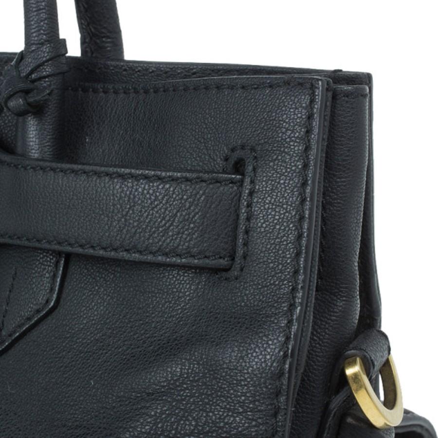 Balenciaga Black Leather Lune Tote For Sale 1