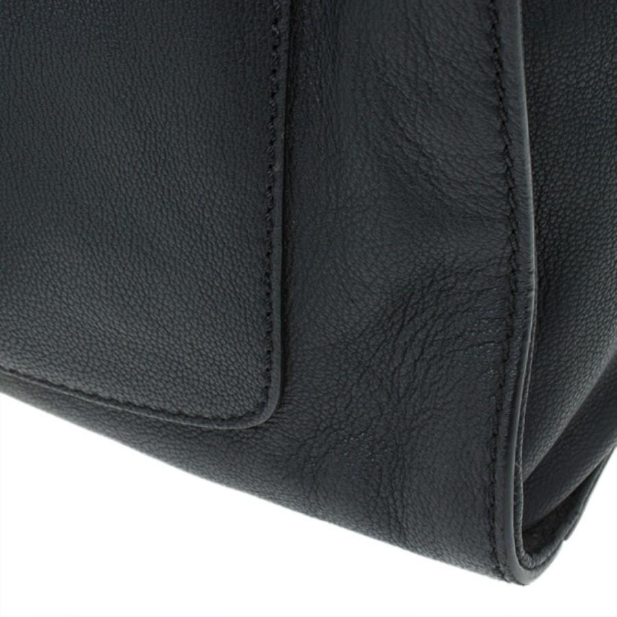Balenciaga Black Leather Lune Tote For Sale 2