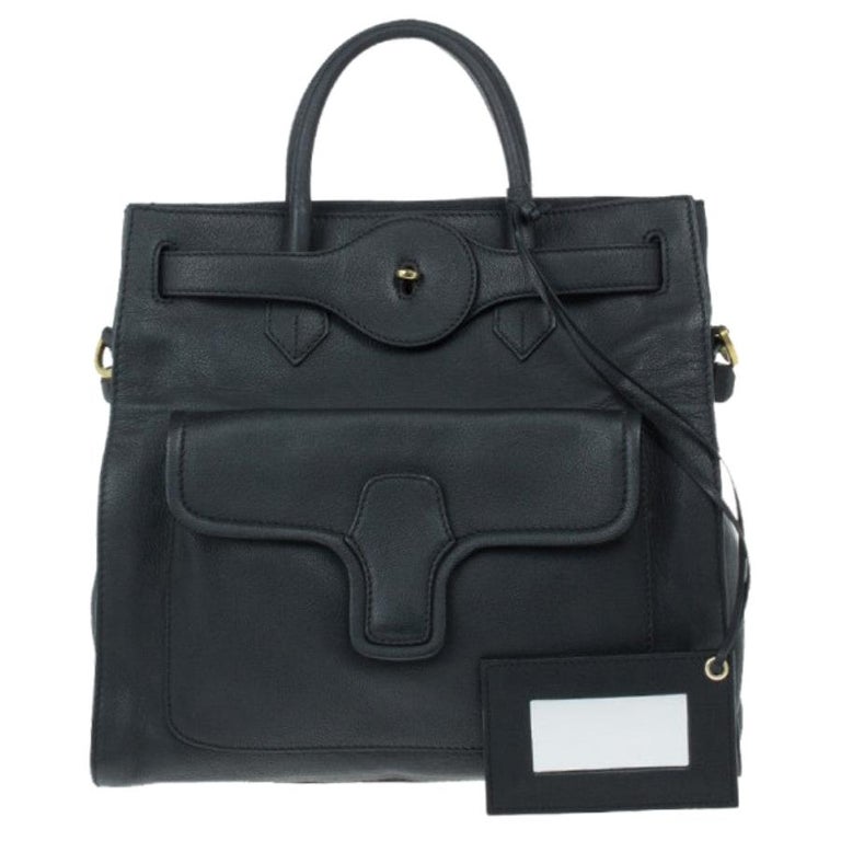 Balenciaga Black Leather Lune Tote For Sale at 1stDibs